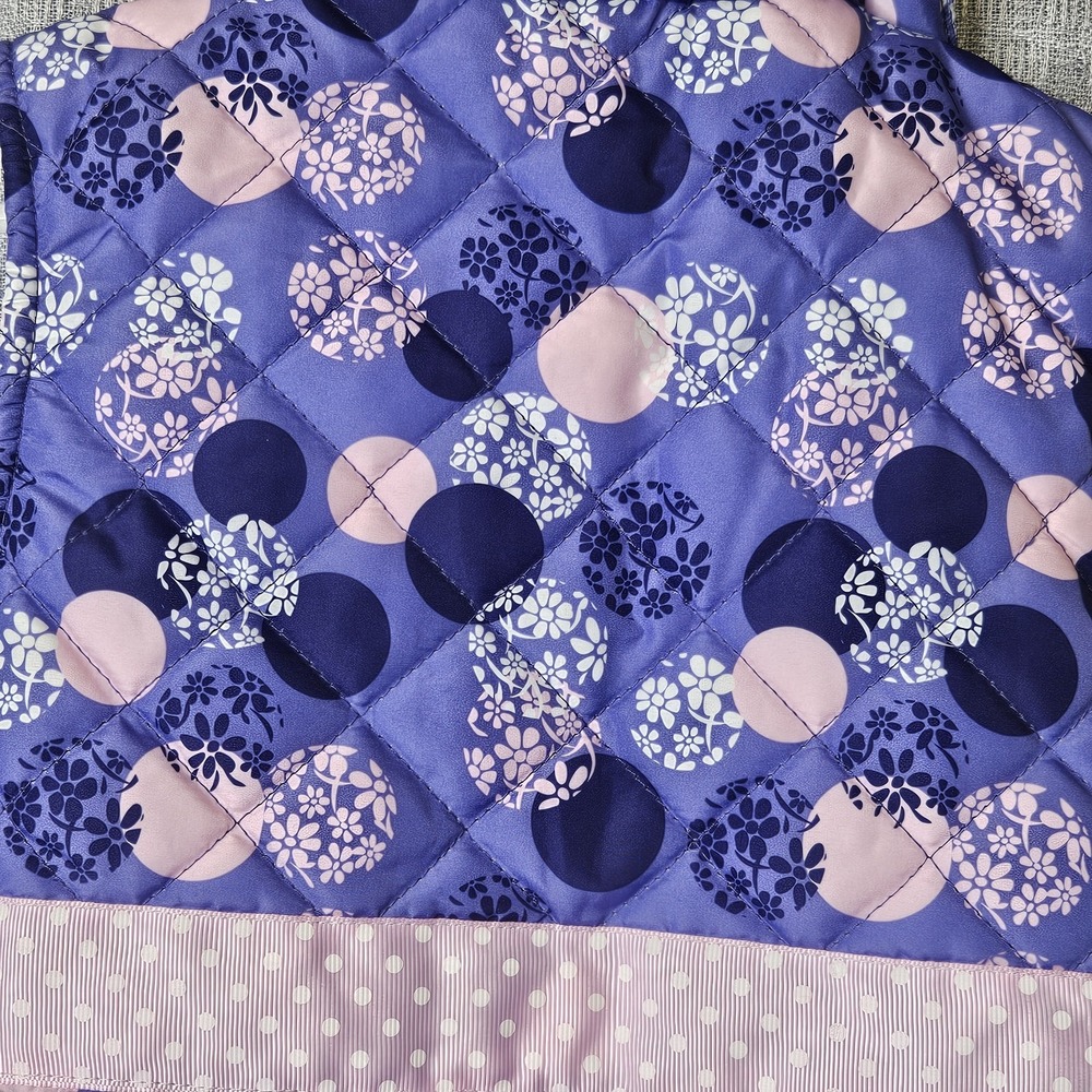 Kids Headquarters girls' size 6x purple and pink floral puffer vest. - Picture 3 of 6